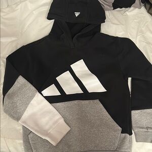 Adidas Black and Gray Hoodie